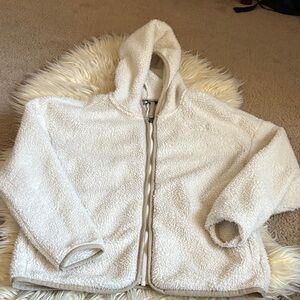 The North Face girl’s sherpa zip hoodie
